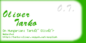 oliver tarko business card